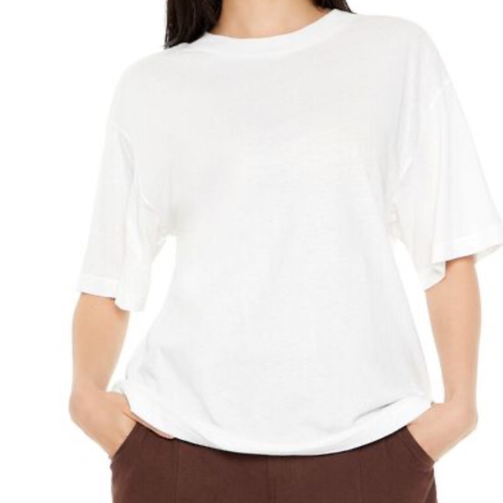 100% Cotton White Short Sleeve Plain Tee